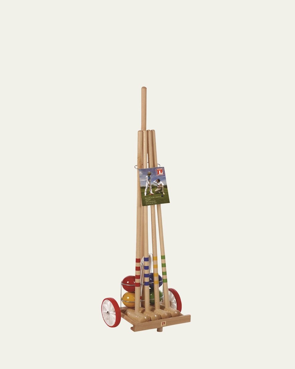 Kids' Croquet Set with Trolley Cart